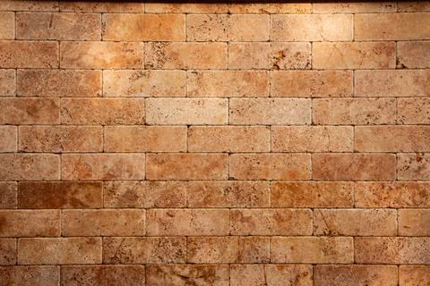 Yellow marble wall, tiles in rectangle background. Foto stock