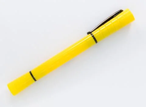 Yellow marker for back to school Stock Photos