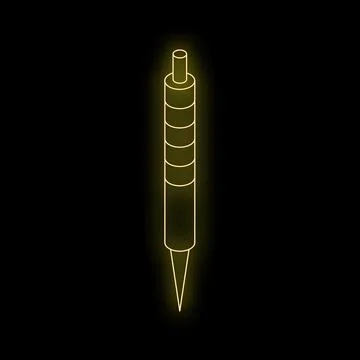 Yellow marker is highlighting important information on black background Stock Illustration
