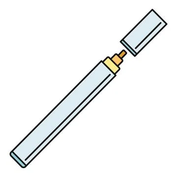 Yellow marker pen highlighting important information concept Stock Illustration