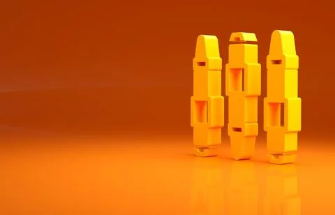 Yellow Marker pen icon isolated on orange background. Felt-tip pen. Minimalism Illustrazione stock