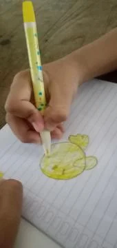 Yellow Marker Stock-Fotos