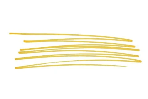 Yellow marker zigzag brush strokes isolated on white background Stock Photos
