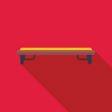 Yellow massage table representing physiotherapy and rehabilitation Stock Illustration