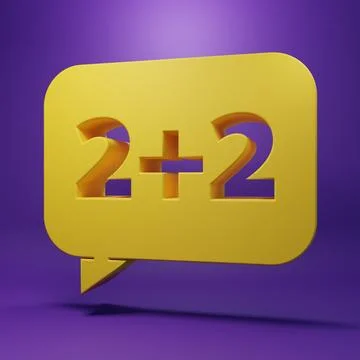 Yellow Math system of equation solution on speech bubble icon isolated on p.. イラスト素材