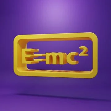Yellow Math system of equation solution icon isolated on purple background... Stock Illustration