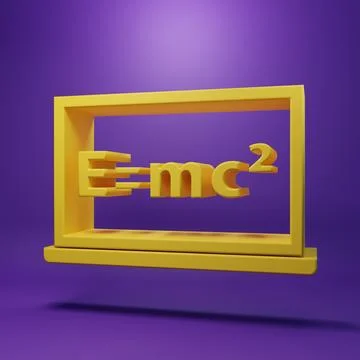 Yellow Math system of equation solution on chalkboard icon isolated on purp.. Stock Illustration