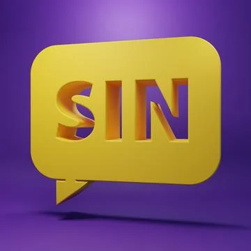 Yellow Mathematics function sine icon isolated on purple background. Minima.. Fotos de archivo