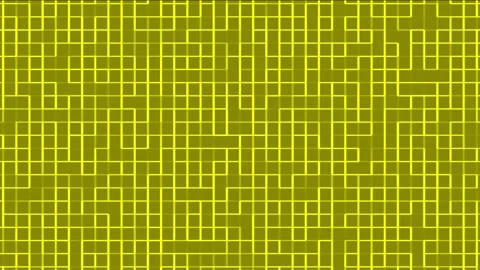 Yellow Maze Pattern Animation - grid background Video stock 290155464