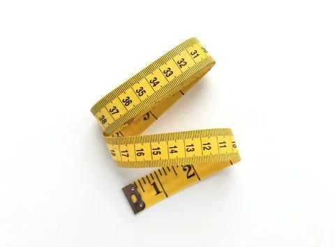 Yellow measuring tape Stock Photos