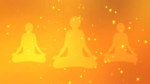 Yellow meditation Stock Footage 194954516