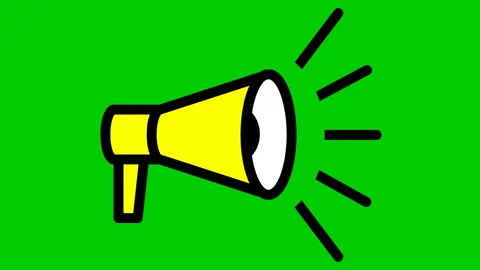 Yellow megaphone green Stock Footage 149735143