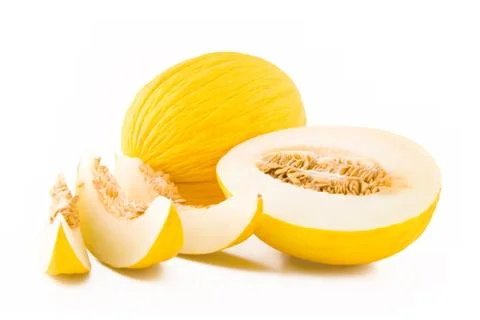 Yellow melon fruit Stock Photos