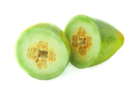 Yellow melon or Thai melon in white background Foto stock