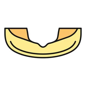 Yellow melon slice vector flat style icon Stock Illustration