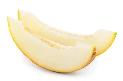 Yellow melon on white background Stock Photos