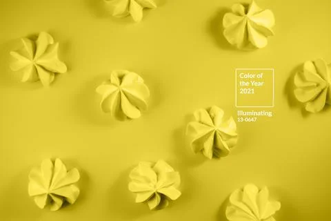 Yellow meringue background Stock Photos