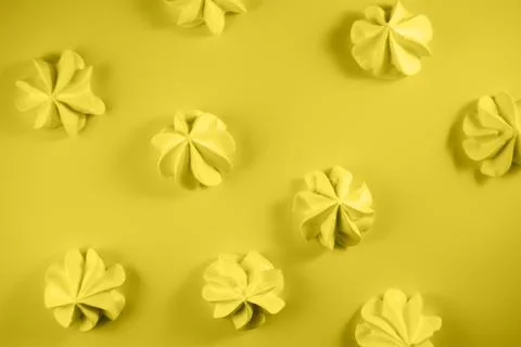 Yellow meringue background Stock Photos