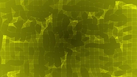 Yellow mesh of connecting dots and lines futuristic technology background Stock Footage 273201623