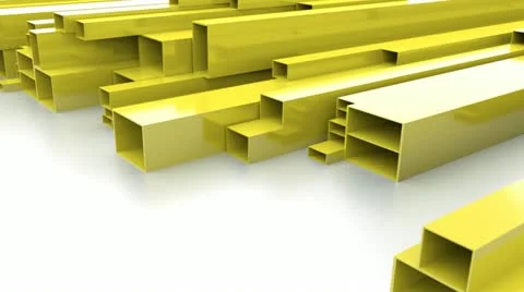 Yellow metal bars Stock-Footage 11184761