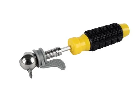 Yellow metalwork key Stock Photos