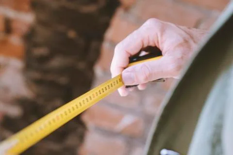 Yellow meter of architect Stock Photos