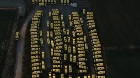 Yellow mini bus station Stock Footage 149317894