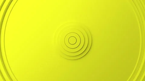 Yellow Minimal Concentric Circles Looping Abstract 3D Background. 3D rendering Stock Footage 323757159