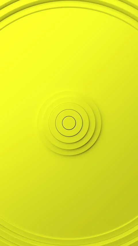 Yellow Minimal Concentric Circles Vertical Looping Abstract 3D Background. 3D 스톡 동영상 330070756