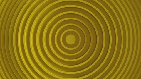 Yellow minimalism Abstract pattern of circles with the effect of displacement. W Stock Footage 154161535