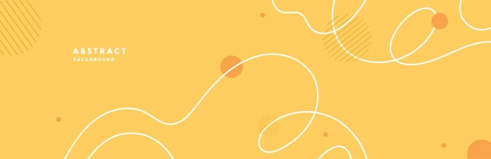Yellow modern abstract background with dynamic wave. Banner with curve flow.. Stock Illustration