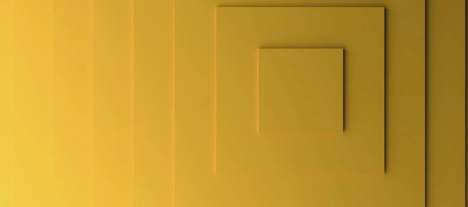 Yellow modern background with three dimensional steps, 3d rendering Stock Illustration