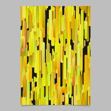Yellow modern vertical gradient rounded stripe pattern flyer background template Illustrazione stock