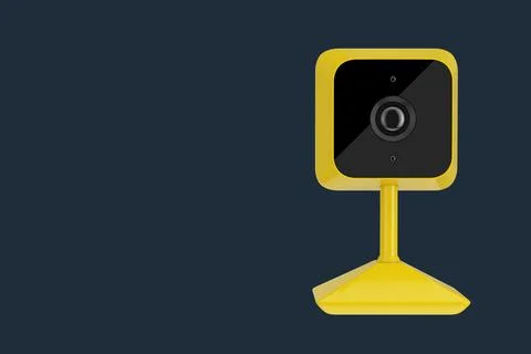 Yellow Modern Web Camera. 3d Rendering Stock-Illustration
