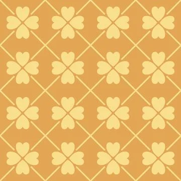Yellow monochrome floral pattern      Stock Illustration