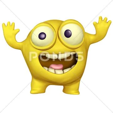 Yellow monster Stock Illustration