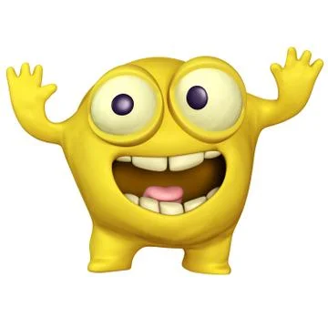 Yellow monster Stock Illustration