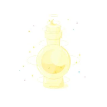 Yellow moon potion drink Stock Illustration
