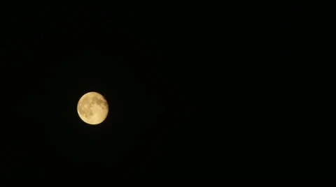 Yellow Moon (timelapse) Stock Footage 14936733