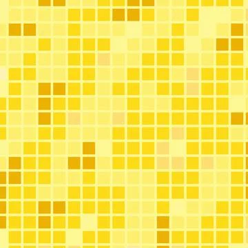 Yellow Mosaic Square Texture Abstract Background 스톡 일러스트