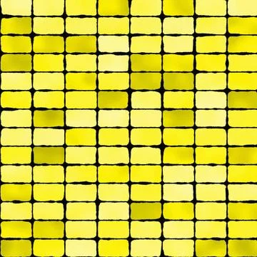Yellow mosaic tile seamless pattern - background Yellow mosaic tile seamle... Stock Photos