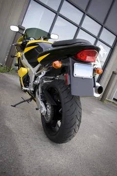 Yellow Motorcycle Stock Photos
