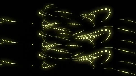 Yellow moving dots motion background Stock Footage 65824743