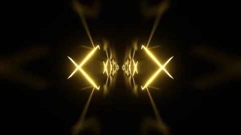 Yellow Moving Neon Lines Abstract Geometric Pattern Background VJ Loop in 4K Stock Footage 344102187