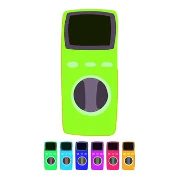Yellow multimeter measuring electricity electrical circuit power graphic Illustrazione stock