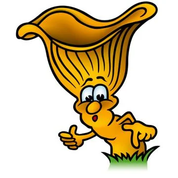 Yellow Mushroom Stock Illustration