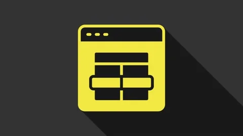 Yellow MySQL code icon isolated on grey background. HTML Code symbol for your Stock Footage 155481823