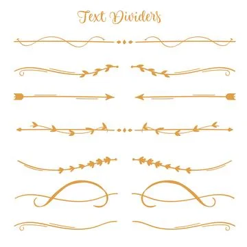 Yellow nature text divider for text layout separator decoration element col.. Stock Illustration