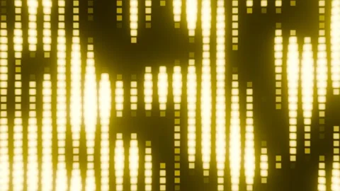 Yellow Neon Blurred Equalizer Pixels Background VJ Loop l 4K Stock Footage 294933240
