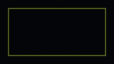 Yellow neon frame glowing border background flowing loop 스톡 동영상 342641167